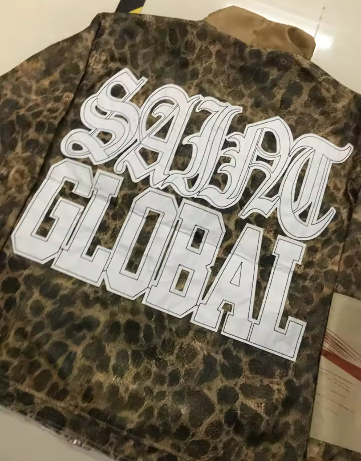 Saints Patch Work Leopard Workwear Jacket