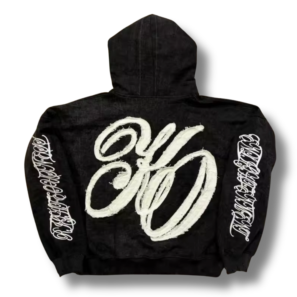 Nailed Cross Zip Up Hoodie