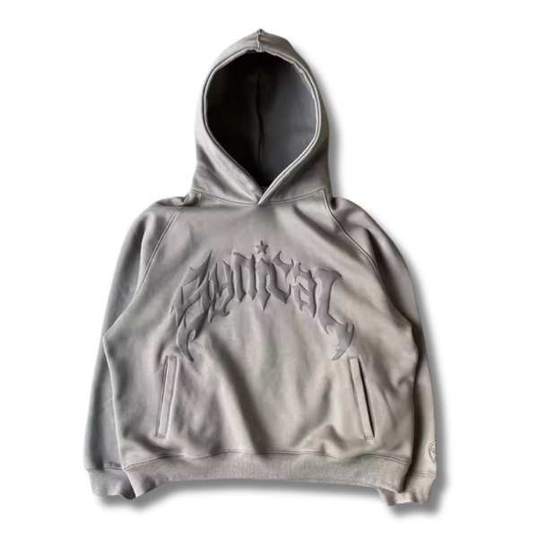 Tan Spikey Text Hoodie