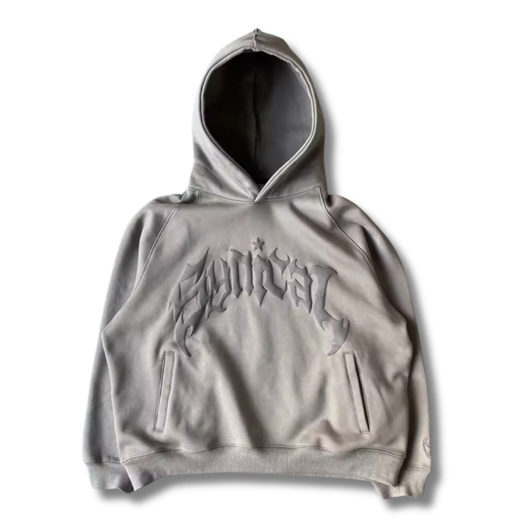 Tan Spikey Text Hoodie