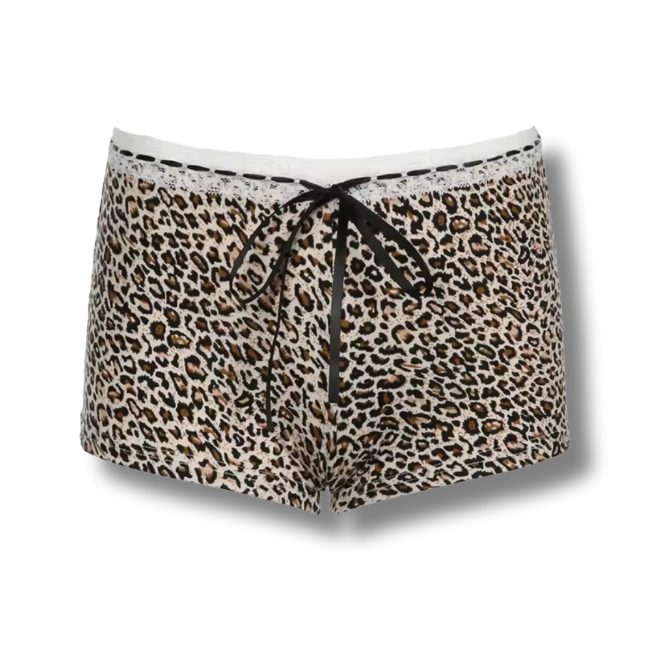 Leopard Print Short Shorts