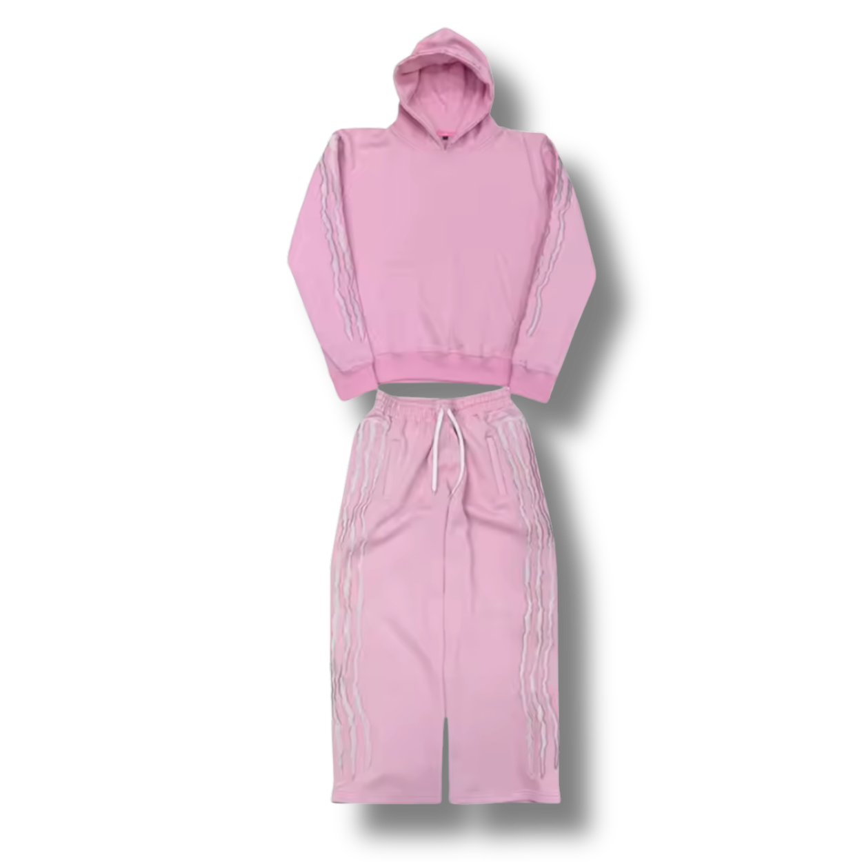 Monster Energy Matching Tracksuit Set Grey & Pink