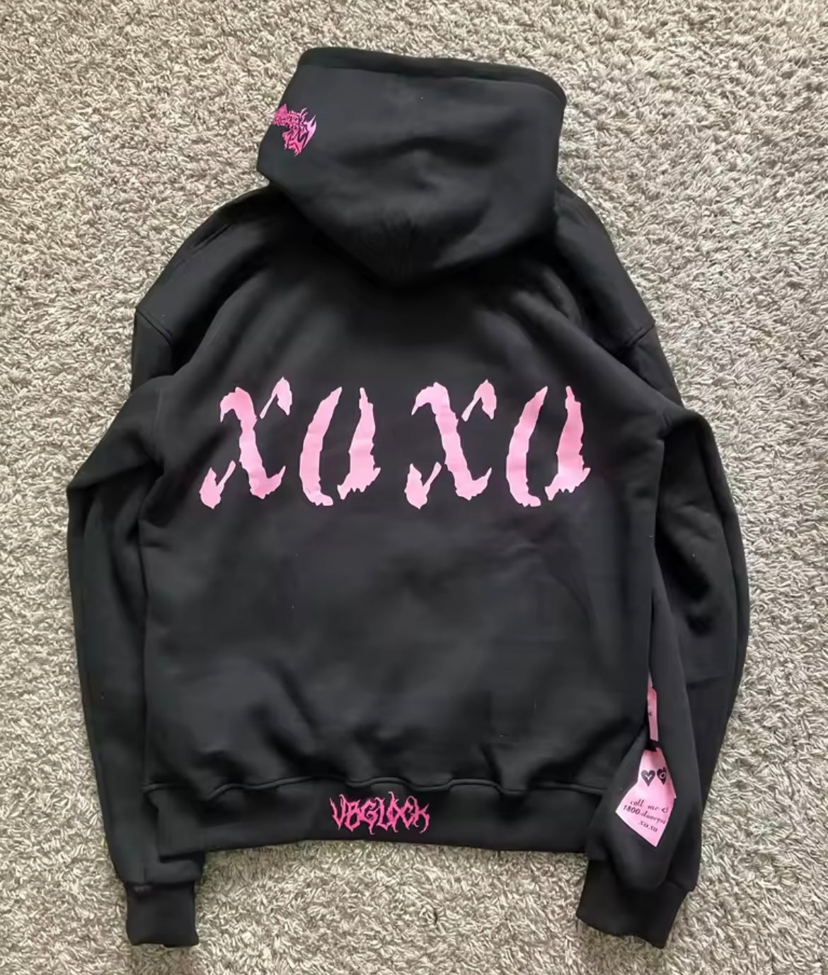 Polaroid xoxo Black Hoodie