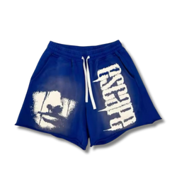 Blue Graphic Face Shorts