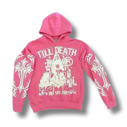 Pink Till Death Do Us Part Graphic Hoodie