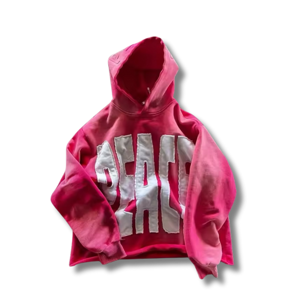 Pink Peace Graphic Hoodie