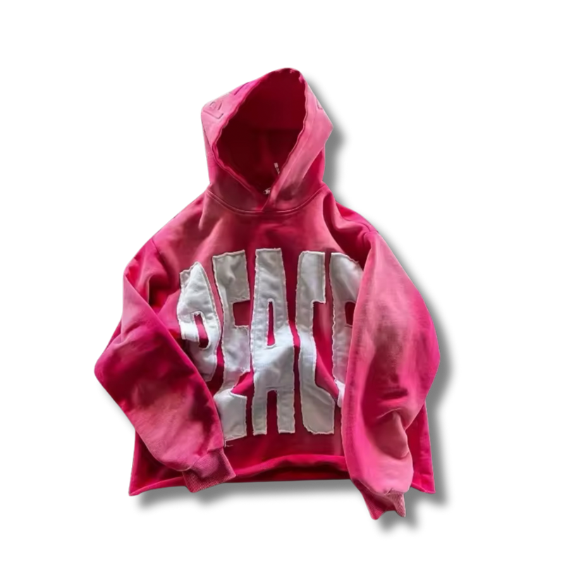 Pink Peace Graphic Hoodie