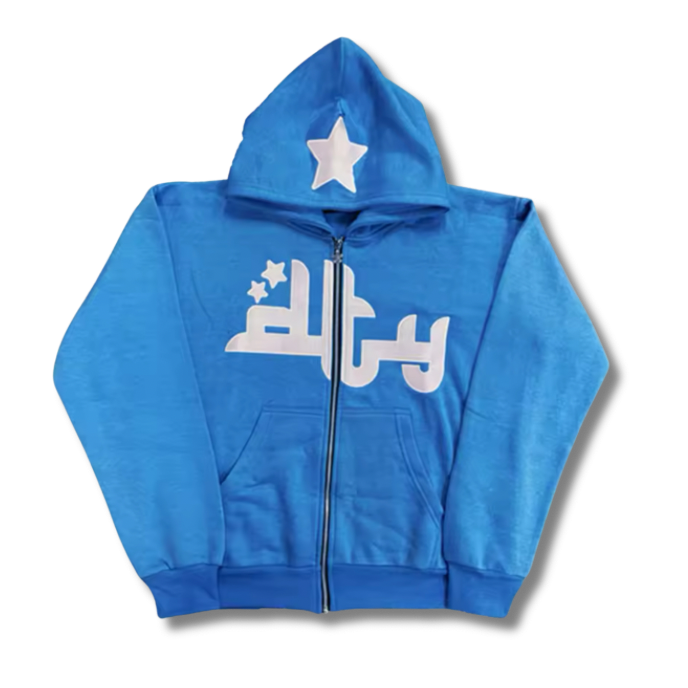 Blue Arabian zip up