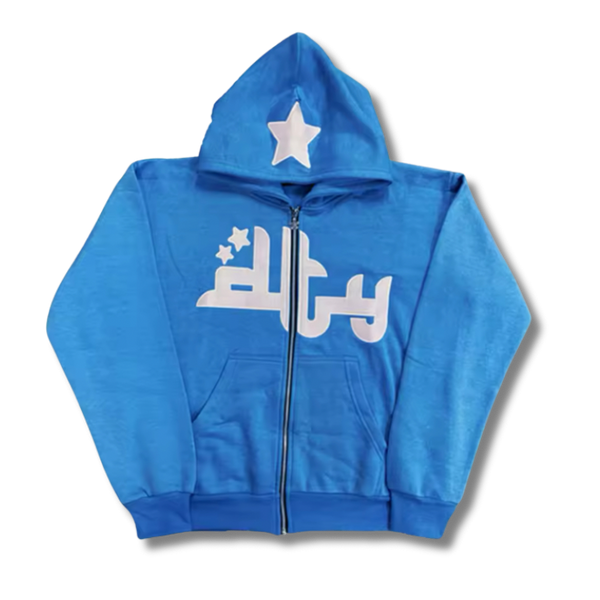 Blue Arabian zip up