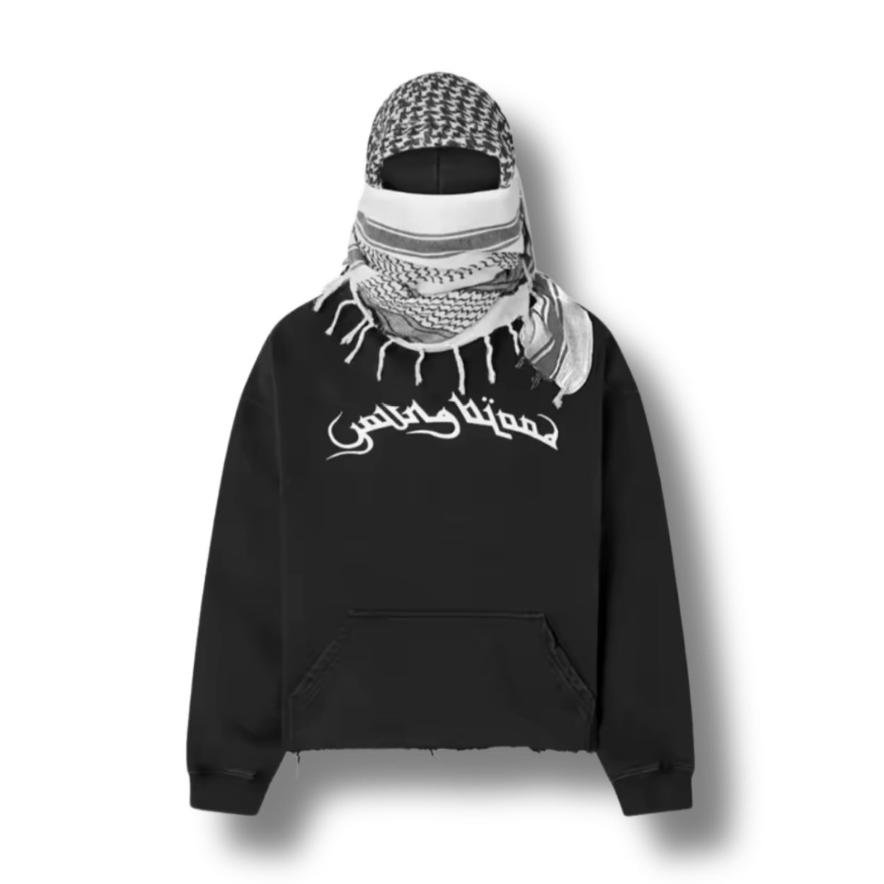 Arabic Shemagh White & Black Hoodie