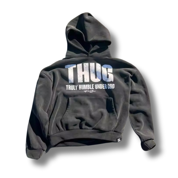 Black Thug Graphic Hoodie