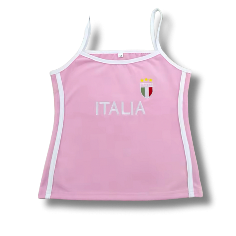 Pink Italia Crop Top