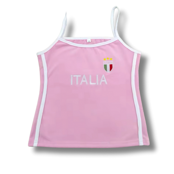 Pink Italia Crop Top