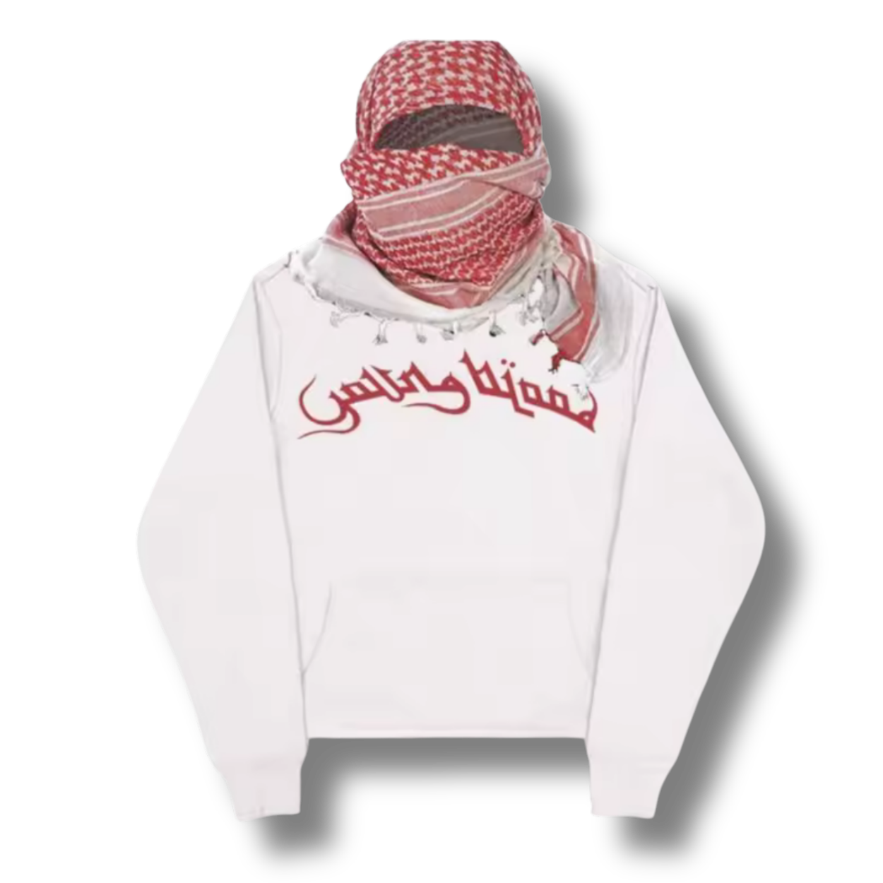 Arabic Shemagh White & Red Hoodie
