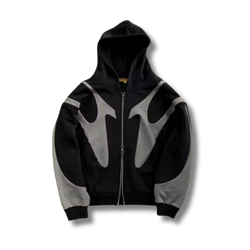 Black Wave Graphic Hoodie