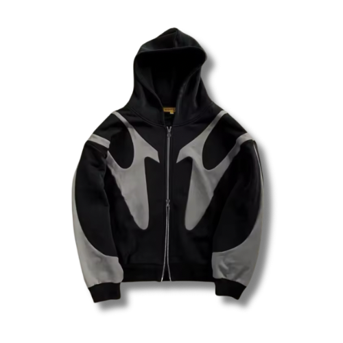 Black Wave Graphic Hoodie