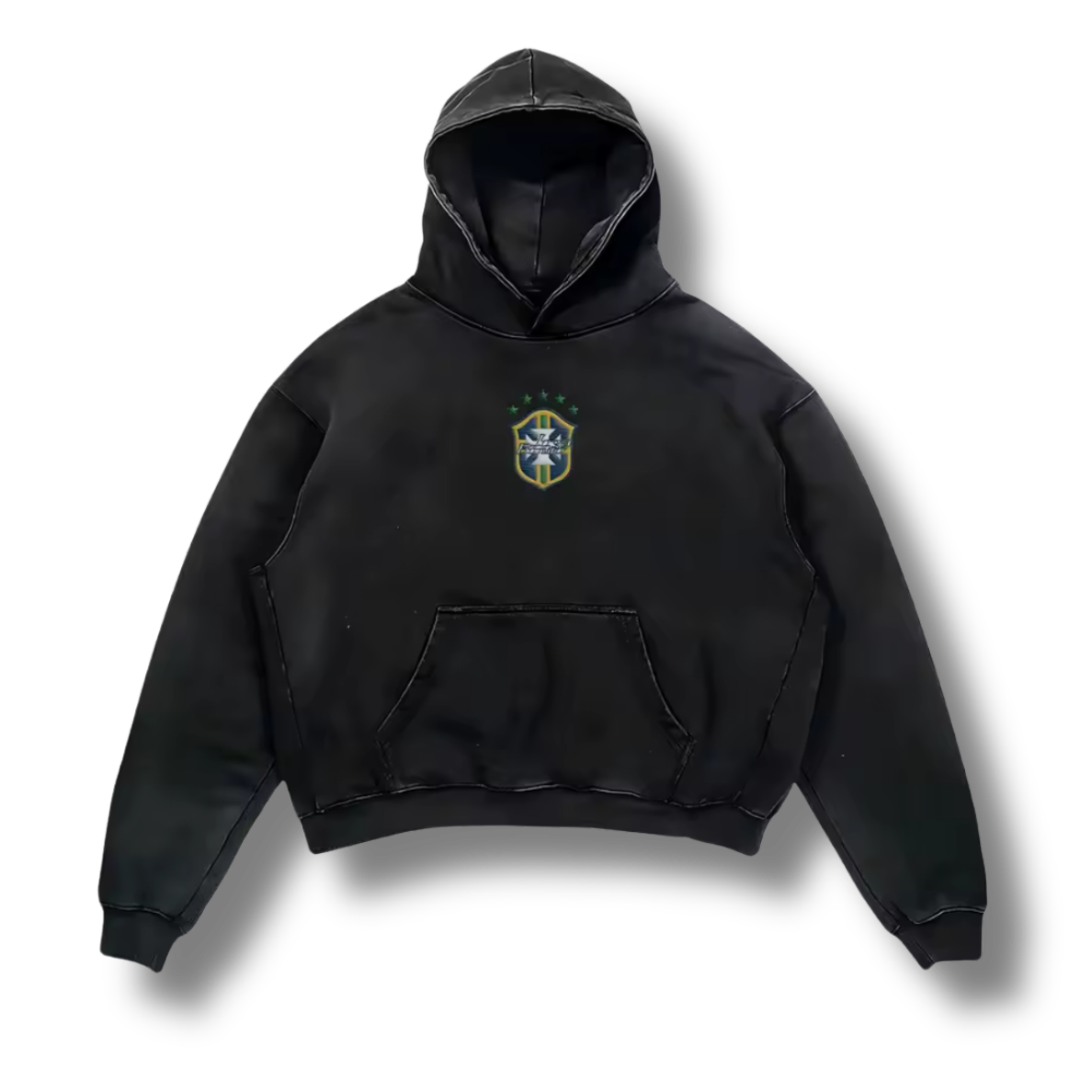 Brazil Washed Black Hoodie