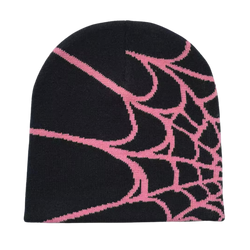 Spiderweb Pink Beanie