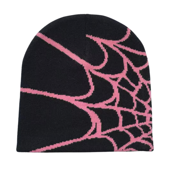 Spiderweb Pink Beanie