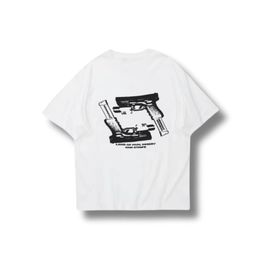 Pistol Graphic Tee White