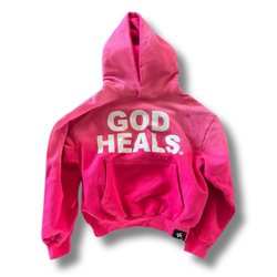 Pink God Heals Graphic Hoodie