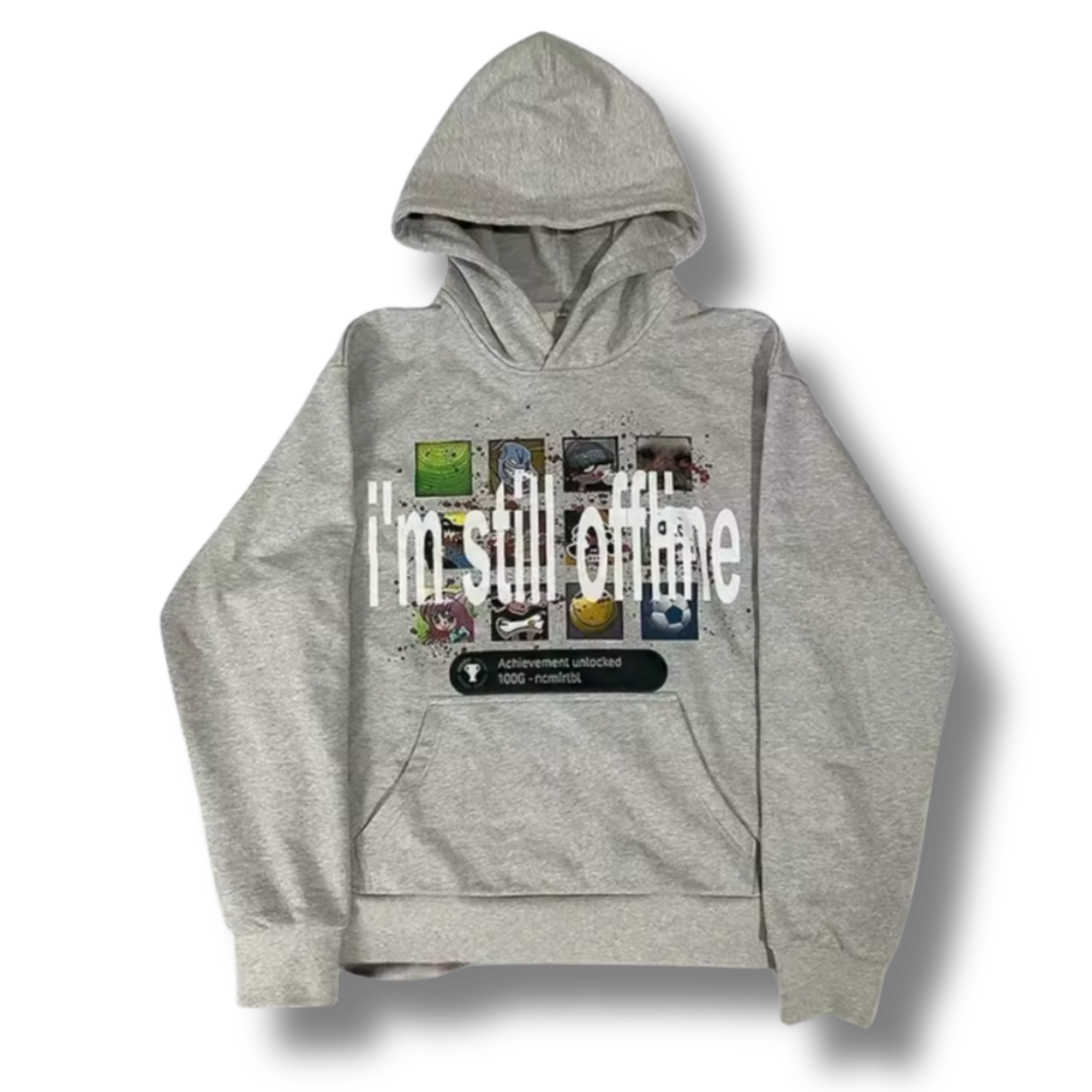 I'm Still Offline Grey Hoodie