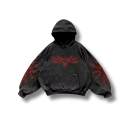 Red Slashez Graphic Hoodie