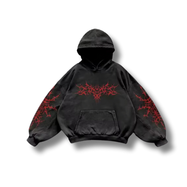 Red Slashez Graphic Hoodie