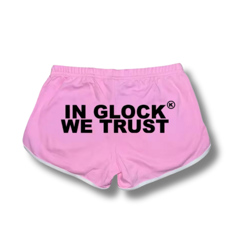 In Glock We Trust Pink Short Shorts