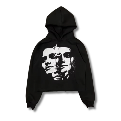 War With The World Face Graphic Hoodie