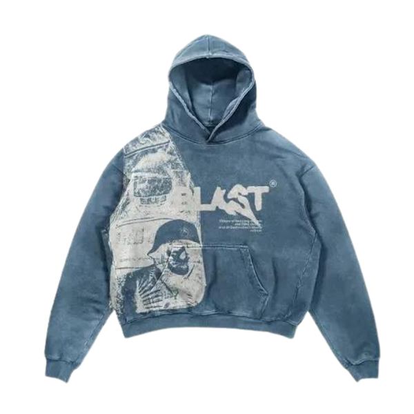 Blue Blast Graphic Hoodie