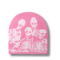 Skeleton Beanie Pink