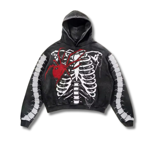 Skeleton spider Graphic Hoodie