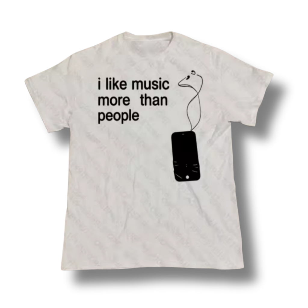 I Like Music More Than People Graphic Tee