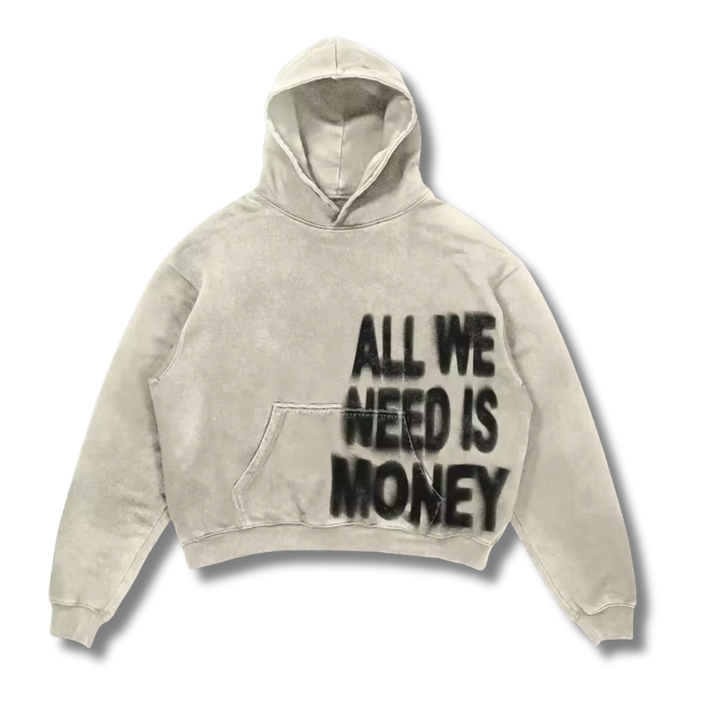 All We Need Is Money Graphic Hoodie