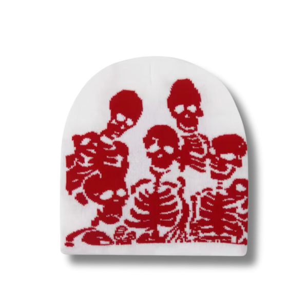 Skeleton Beanie White