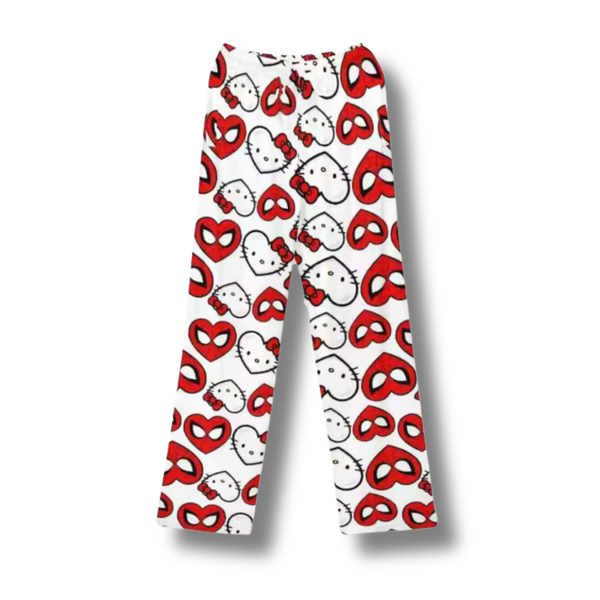 White Hello Kitty SpiderMan PJ Bottoms