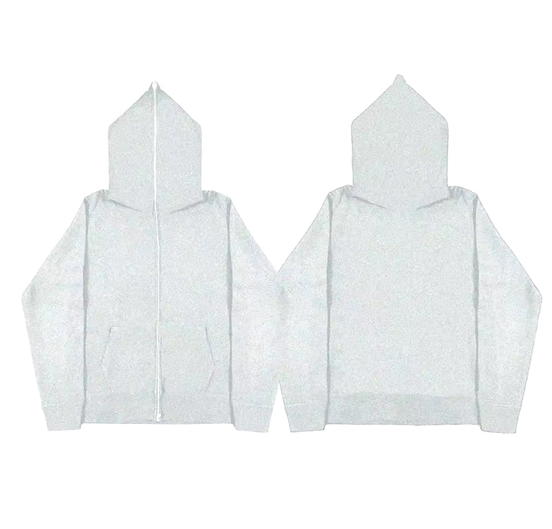 Grey full zip basics hoodie