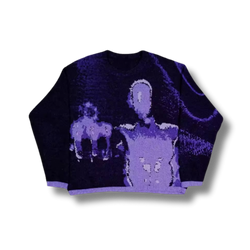 Purple Silhouette Sweater