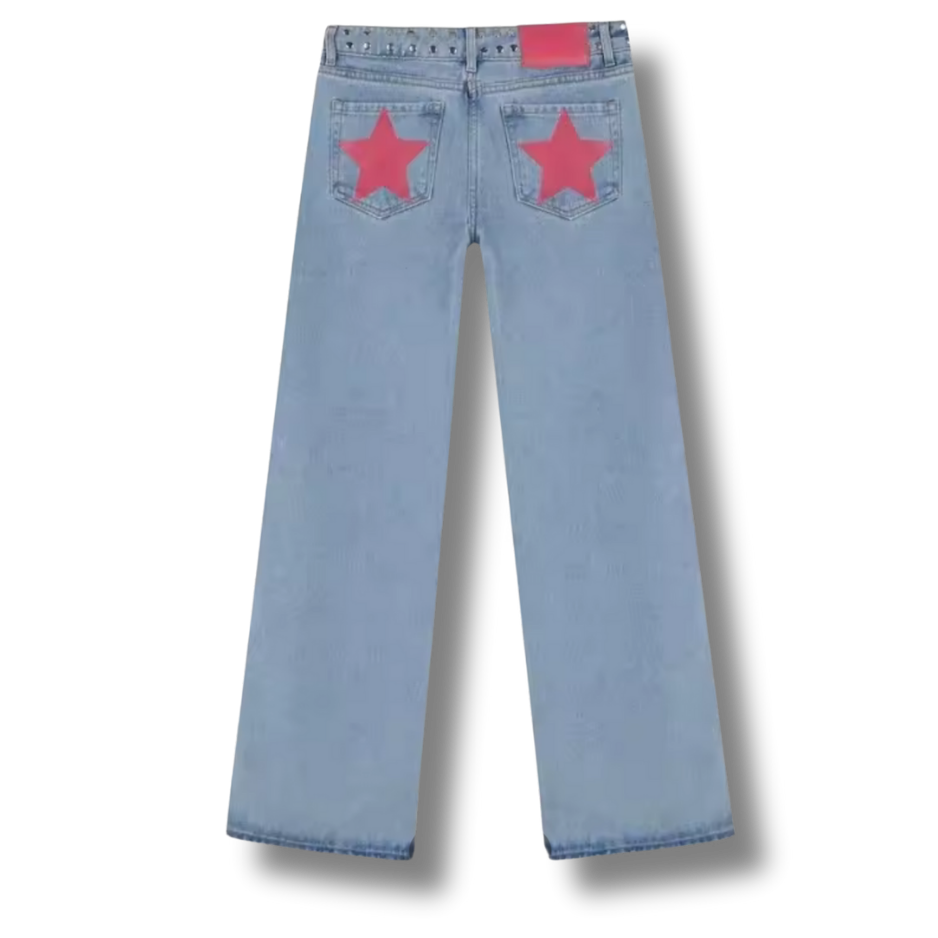 Pink Star Denim Jeans
