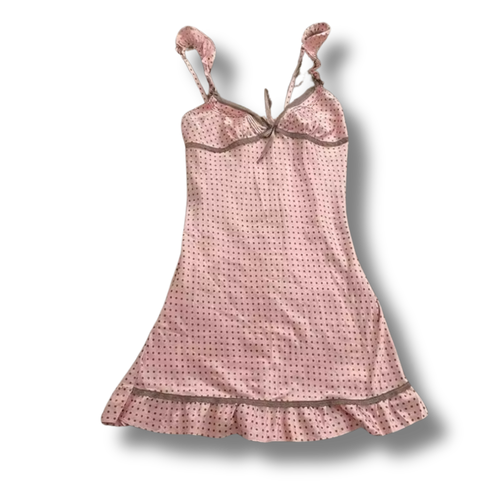 Pink Mini Dot Dress
