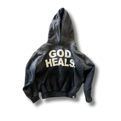 Black God Heals Graphic Hoodie