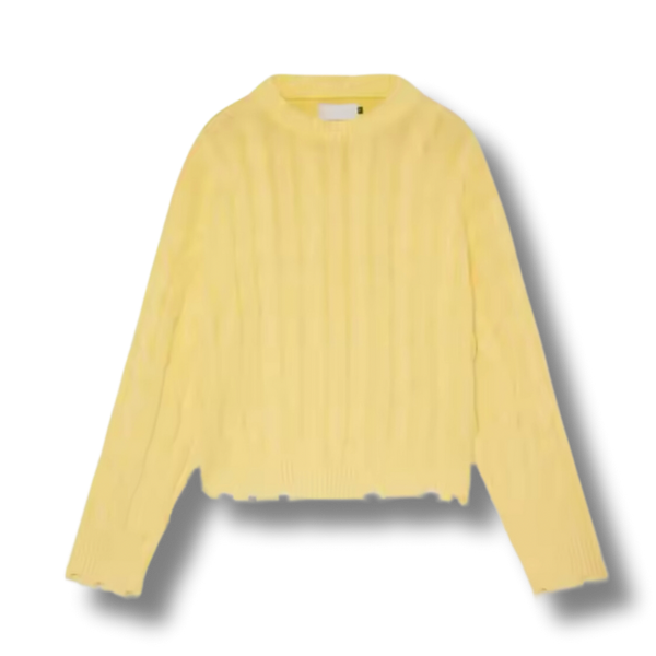 Yellow Premium Ribbed Starboy Sweater