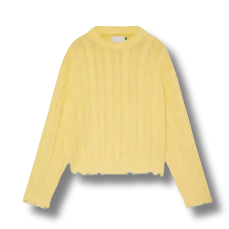 Yellow Premium Ribbed Starboy Sweater