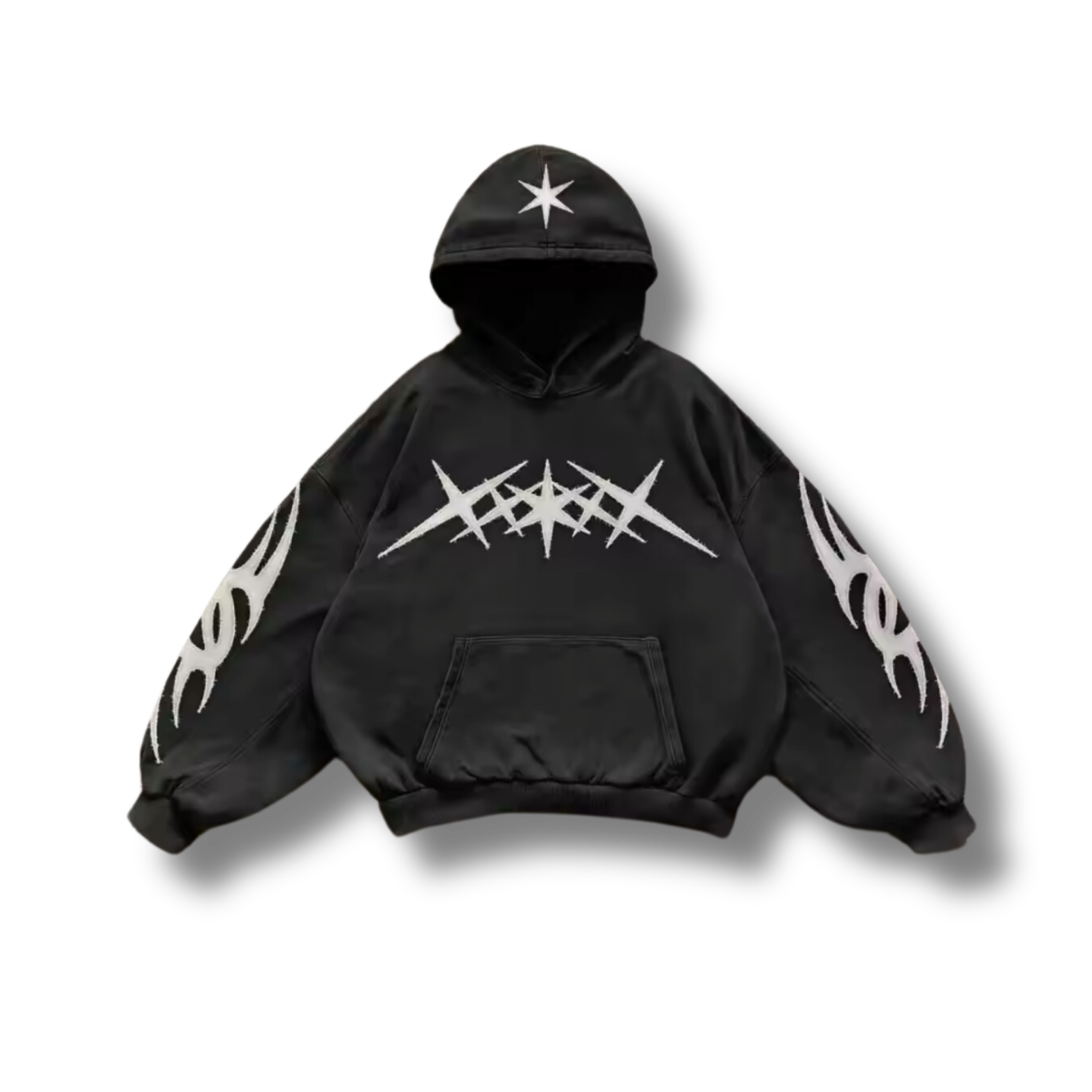 Chopped Stars Graphic Hoodie