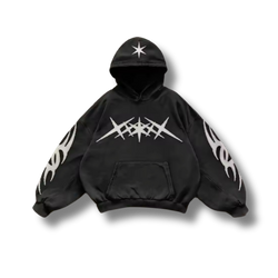 Chopped Stars Graphic Hoodie