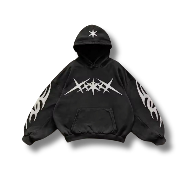 Chopped Stars Graphic Hoodie