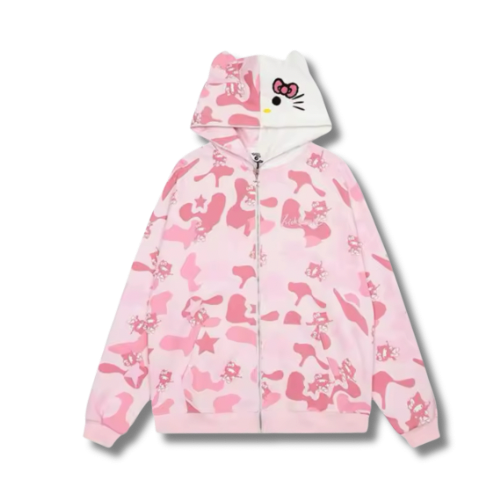 Hello Kitty Camo zip up