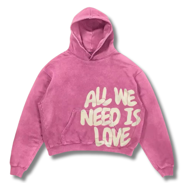 All We Need Is Love Graphic Hoodie