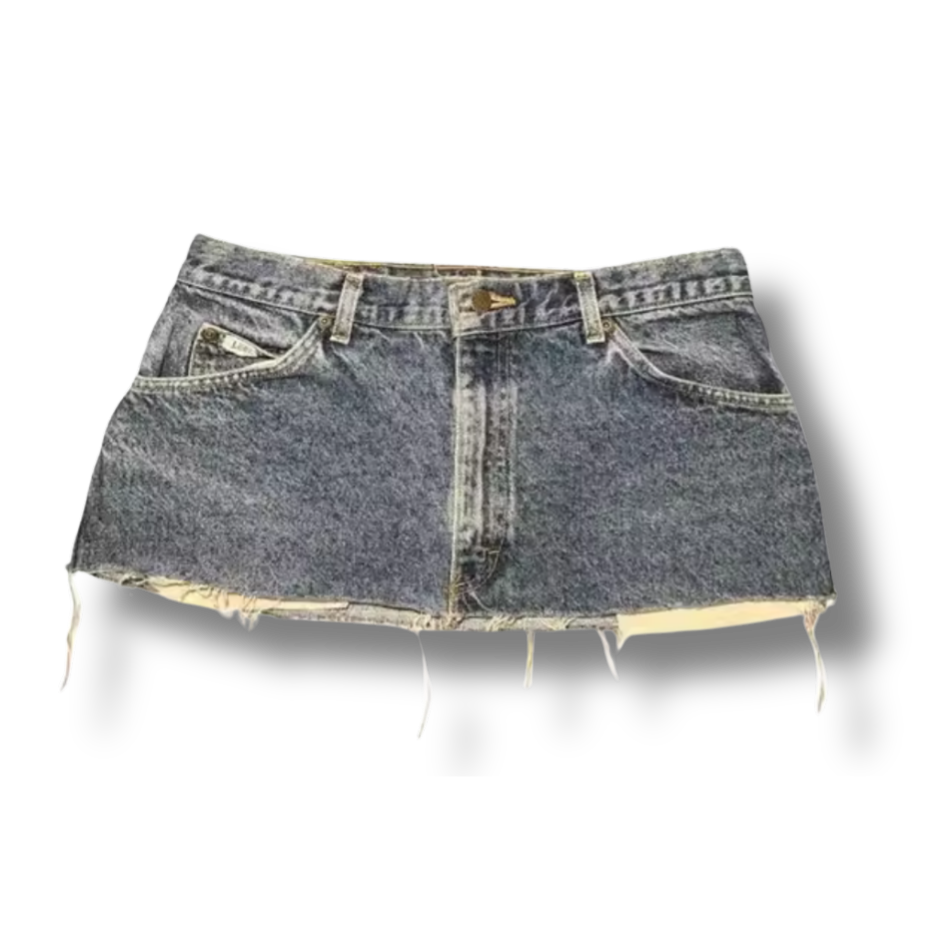 8 Ball Patch Work Short Denim Skirt